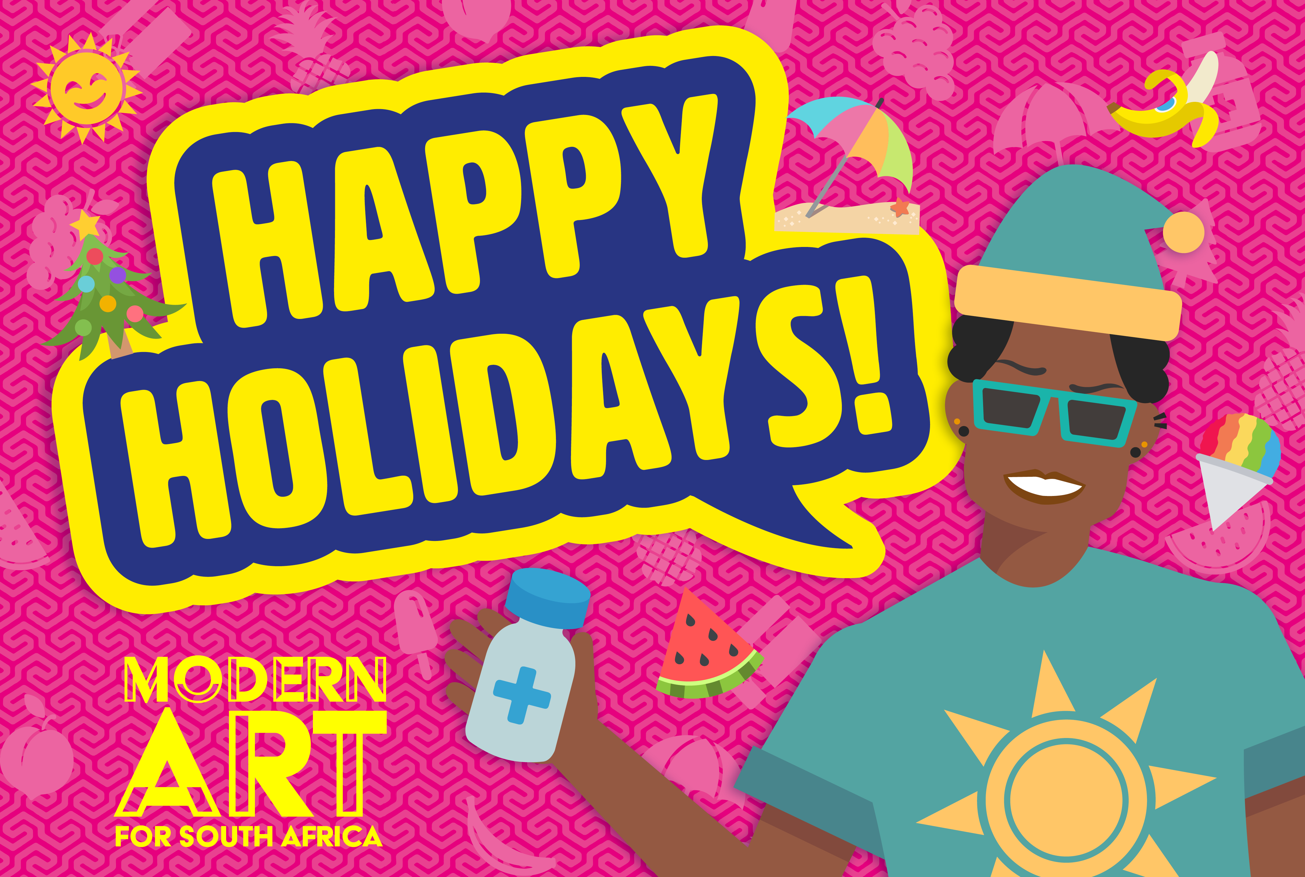 オンライン限定HUMAN MADEリースHAPPY HOLIDAYS LARGE Happy Holidays! - Modern ART for South Africa